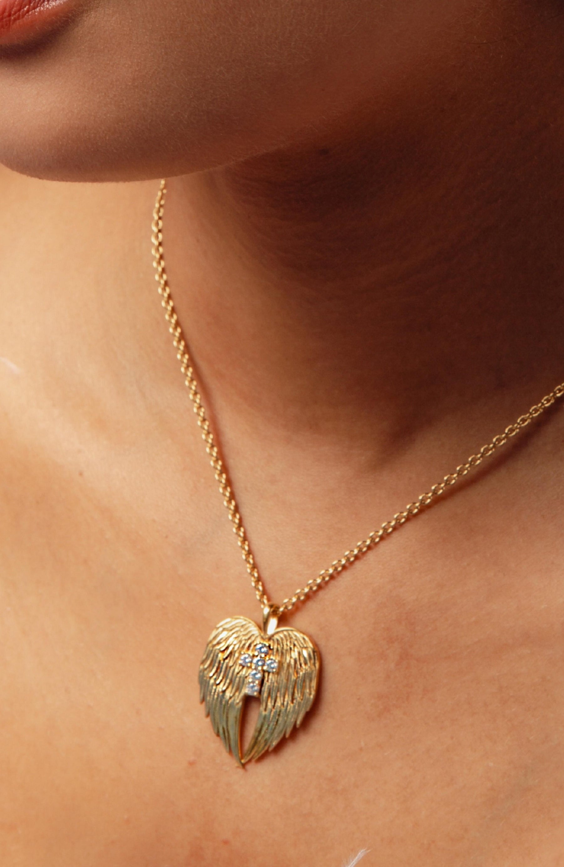 Divine Wings Cross Necklace