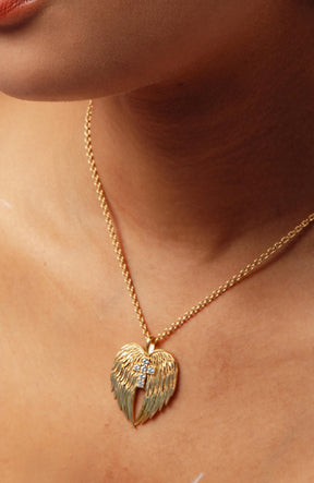 Divine Wings Cross Necklace