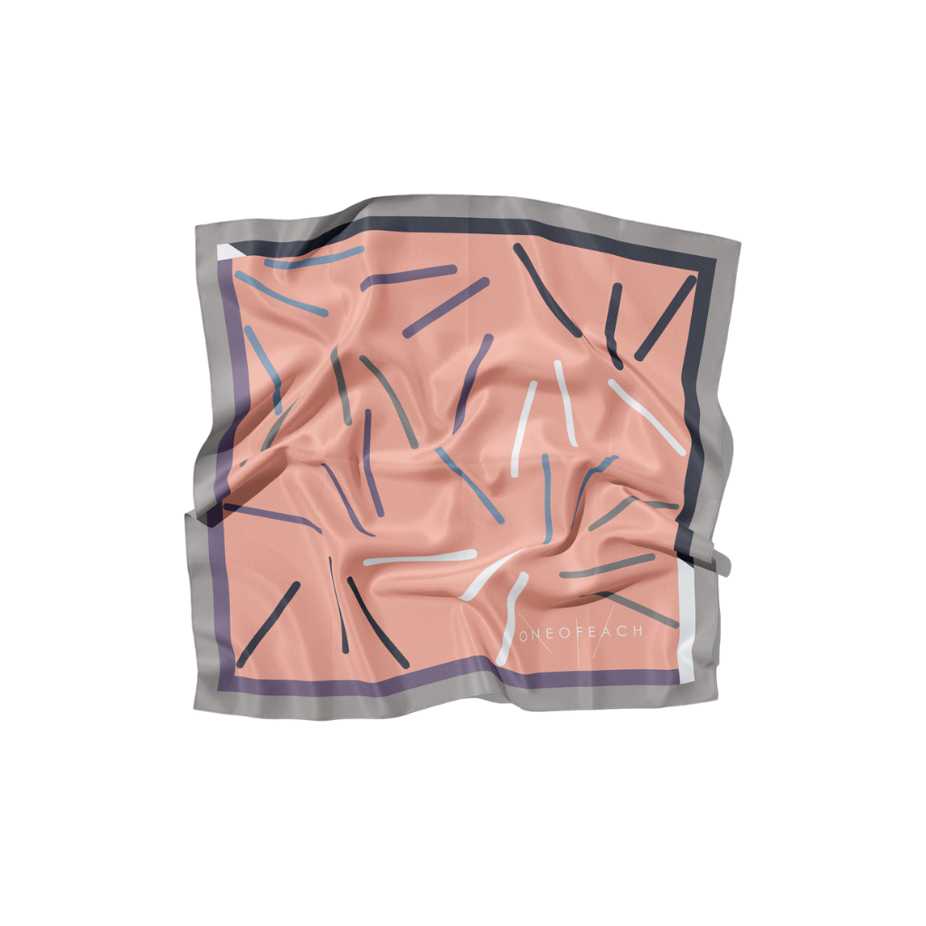 ONEOFEACH Signature Print Scarf | Coral Pink
