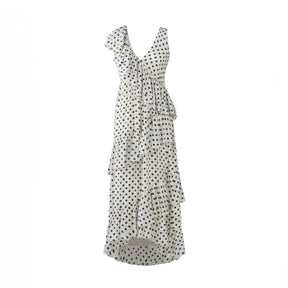 Arethia Polka Dot Silk Maxi Dress