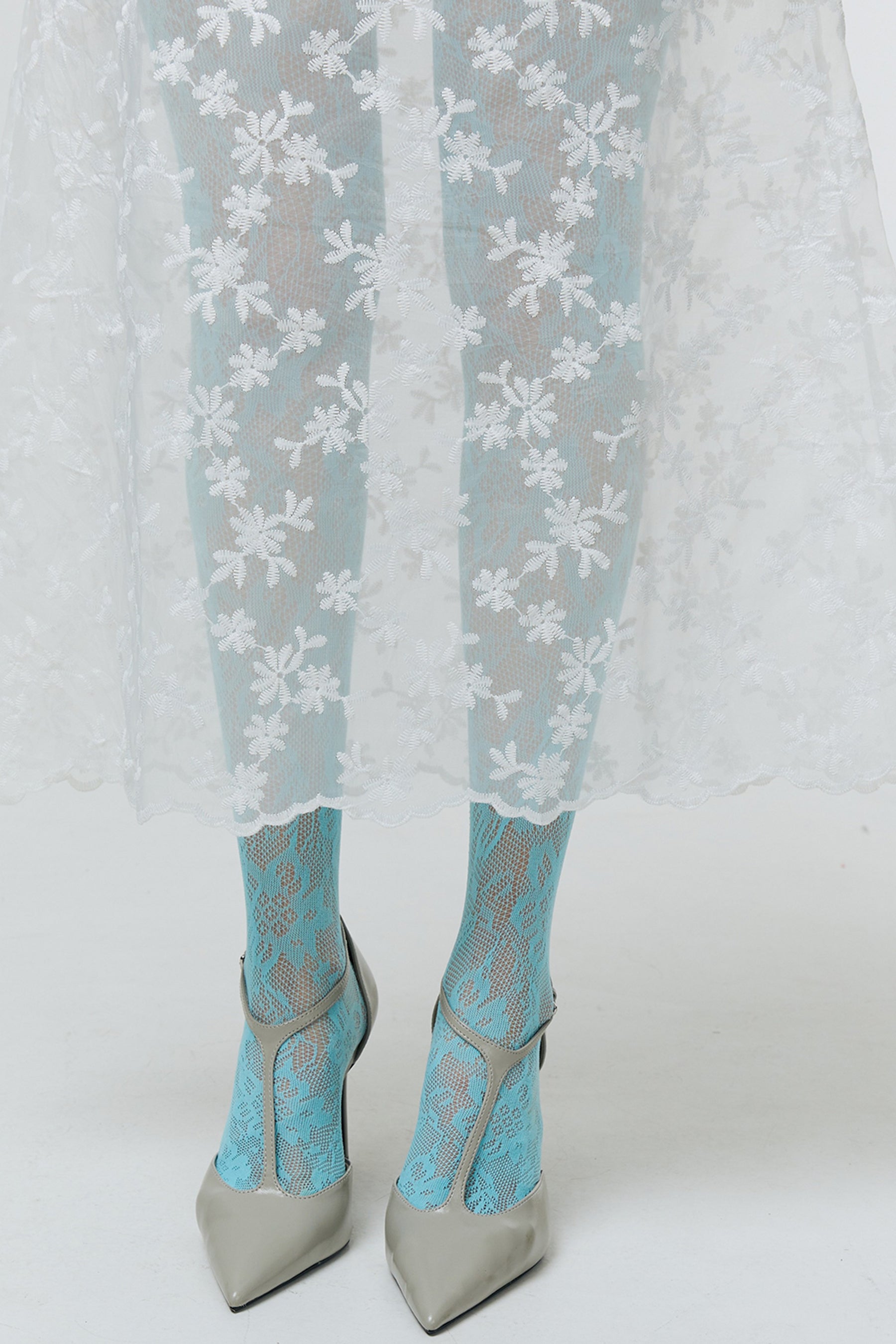 CELESTINE SEE THRU LACE SKIRT