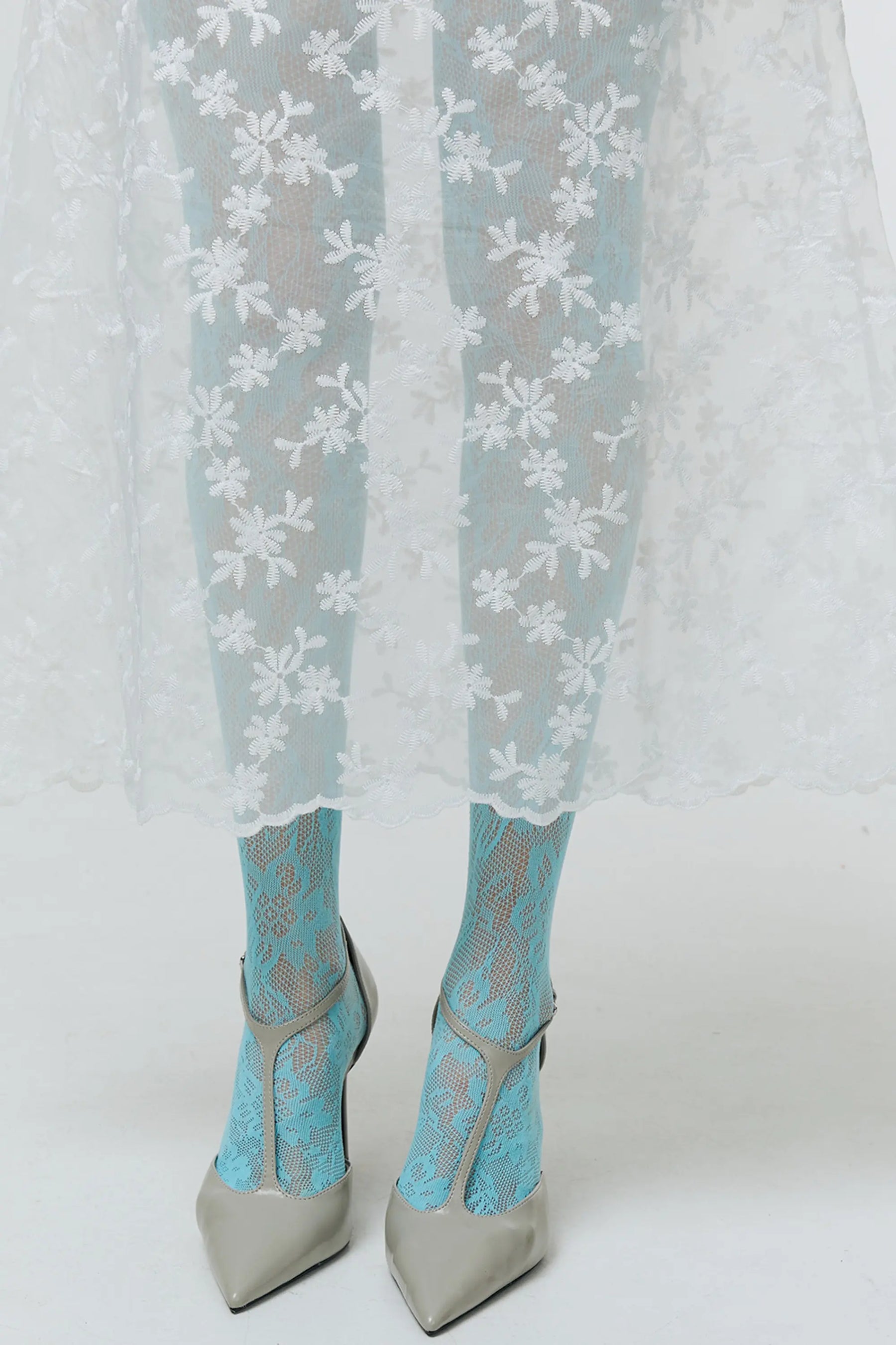 CELESTINE SEE THRU LACE SKIRT