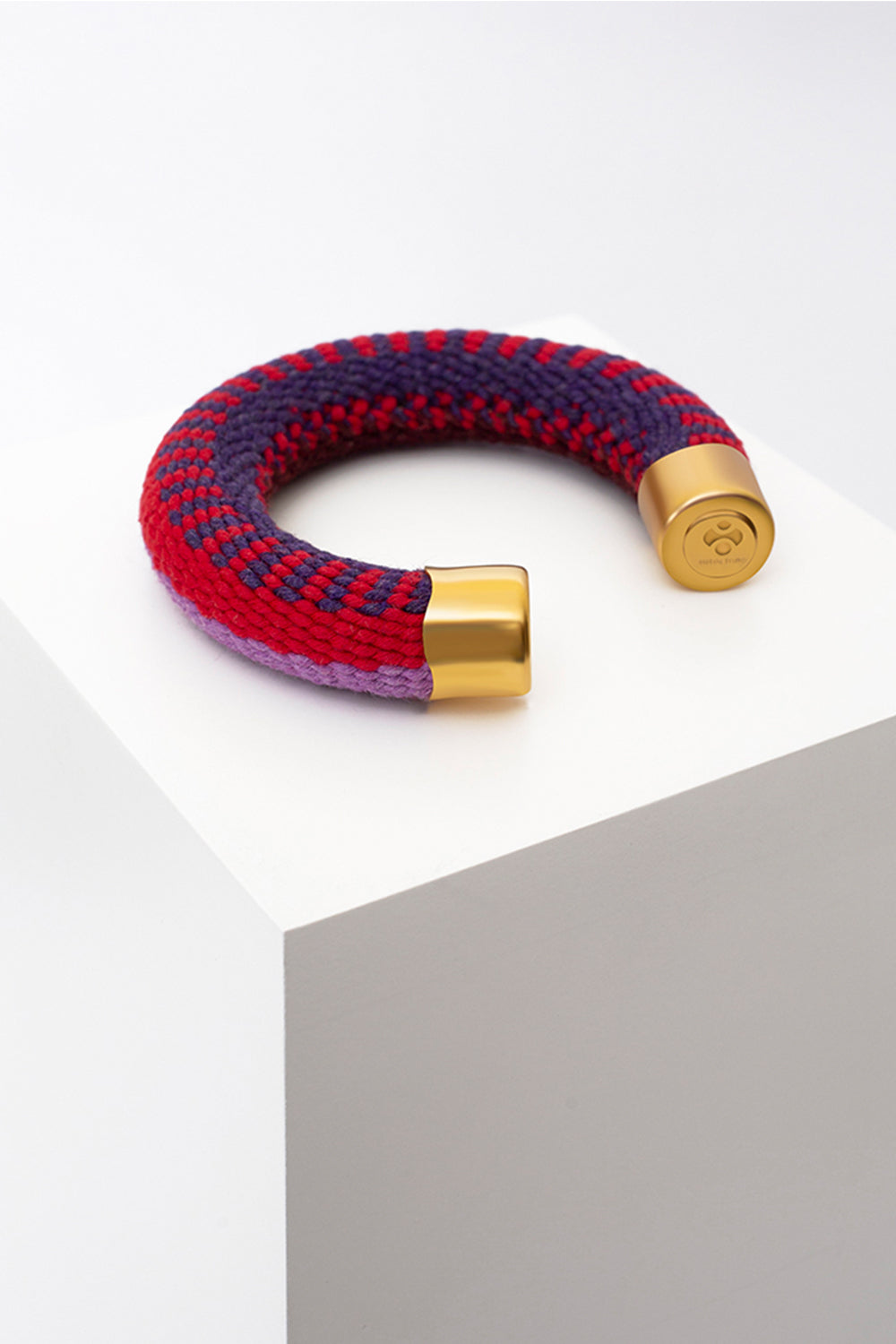 Thick Artisan Round Bracelet - Luxury Textured Statement Piece