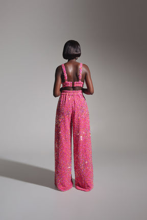 LIZA Sequin Pants in TOURMALINE