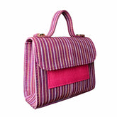Remi Mini Pink Striped Crossbody Bag