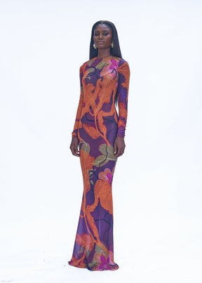 MESH LONG DRESS