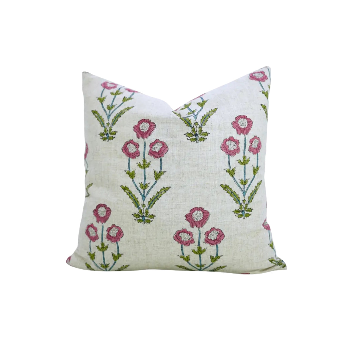 Handcarfted Hand Block Design Viscose Linen Pillow Cover - Amitabh