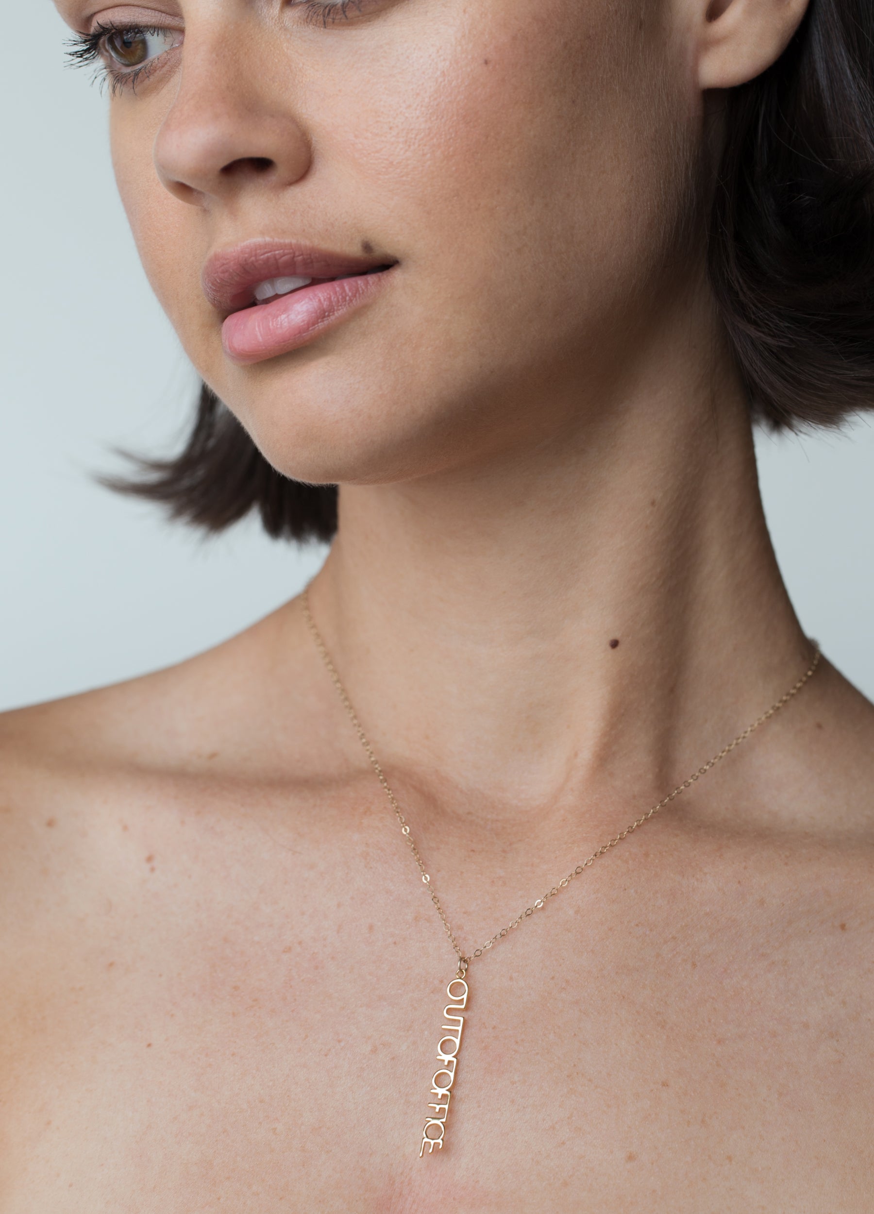 Out Of Office Charm Silver Necklace