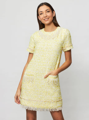 Tia Tweed Bouclé Sheath Mini Dress