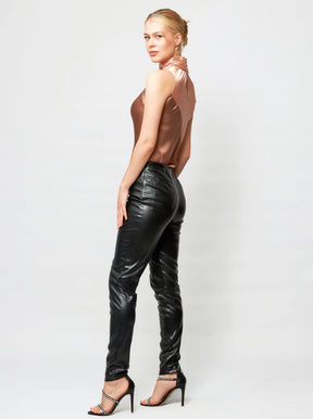 Yera Silk Color Block Top