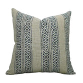 Stylish Floral Block Print Boho Thick Linen Pillow Cover- Kaju Katali