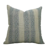 Stylish Floral Block Print Boho Thick Linen Pillow Cover- Kaju Katali