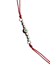 : /AH-MI/ Friendship & Travel Bracelet Sterling Silver Red Cord