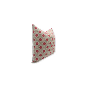 Floral Block Print Thick Linen Cushion Cover - Raaj Bhog