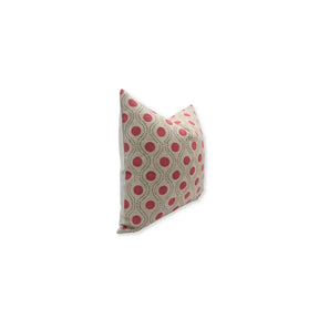 Floral Block Print Thick Linen Cushion Cover - Raaj Bhog