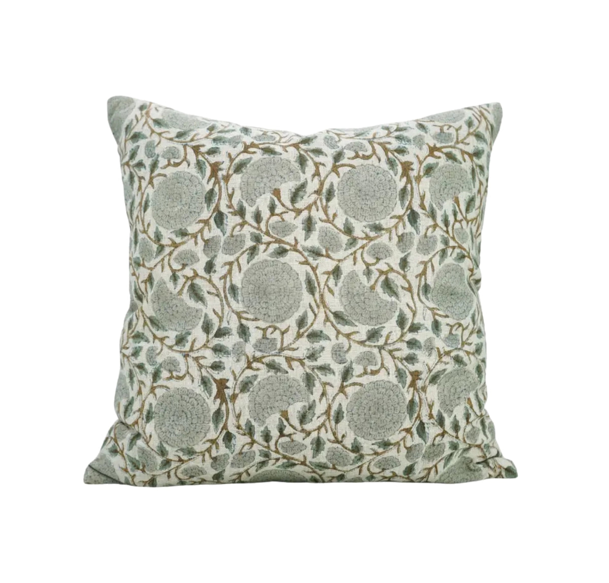 Bohemian Hand Block Print Viscose Linen Pillow Cover - Karwa Chauth