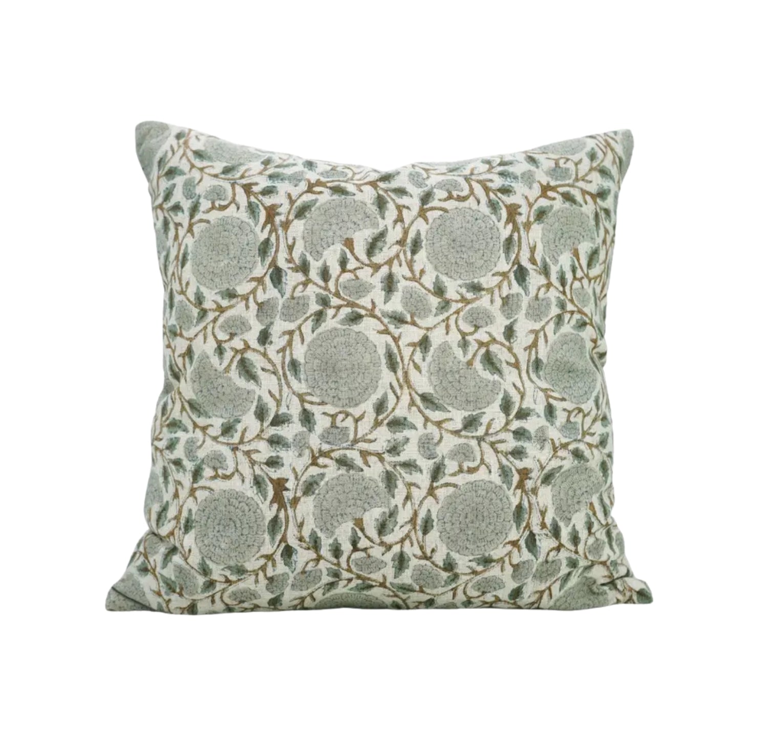 Bohemian Hand Block Print Viscose Linen Pillow Cover - Karwa Chauth