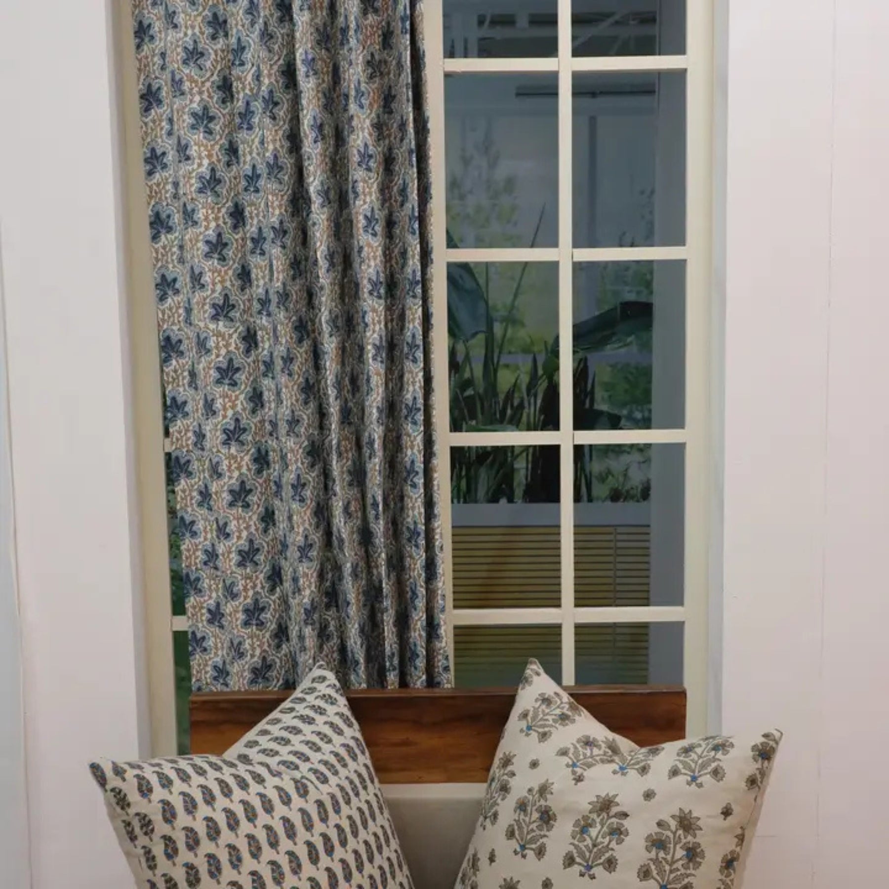 Elegant Hand Block Print Curtains: Pushp Samhita