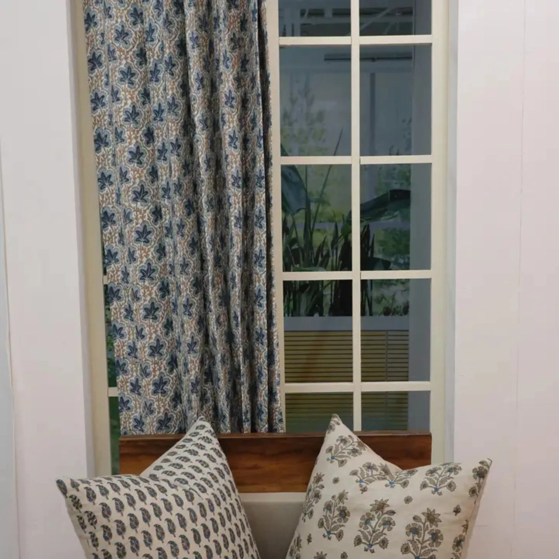 Elegant Hand Block Print Curtains: Pushp Samhita