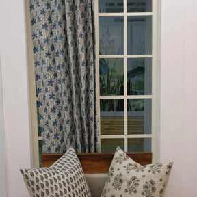 Elegant Hand Block Print Curtains: Pushp Samhita