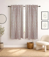 Saanjh Handcrafted Floral Block Print Linen Curtain