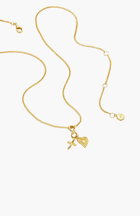 Faith, Hope, & Love Charm Pendant Necklace