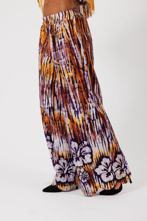 FRIDA, wide-leg batik trousers