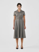Classic Fancy Tweed Midi Dress