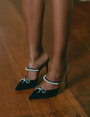 Philippa 100 Pearl Stiletto Mule