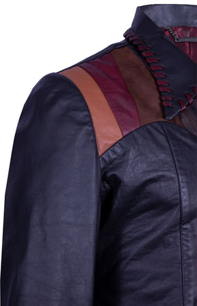 Colorful leather jacket