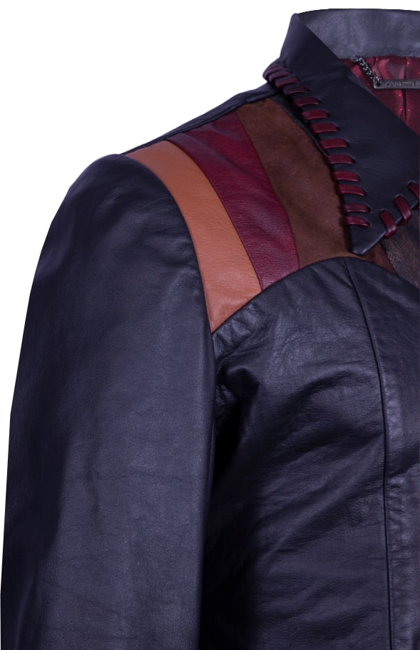 Colorful leather jacket