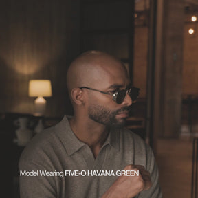 Five-O Sunglasses with Havana Frame