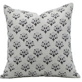 Artfully Handcrafted Block-Printed Pure Linen Pillow Cover - Diwali Flower