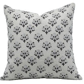 Artfully Handcrafted Block-Printed Pure Linen Pillow Cover - Diwali Flower