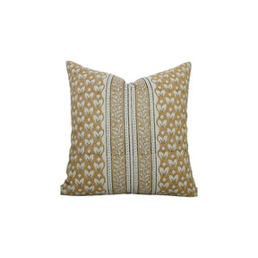 Handmade Bohemian Pure Linen Pillow Cover-titli Border
