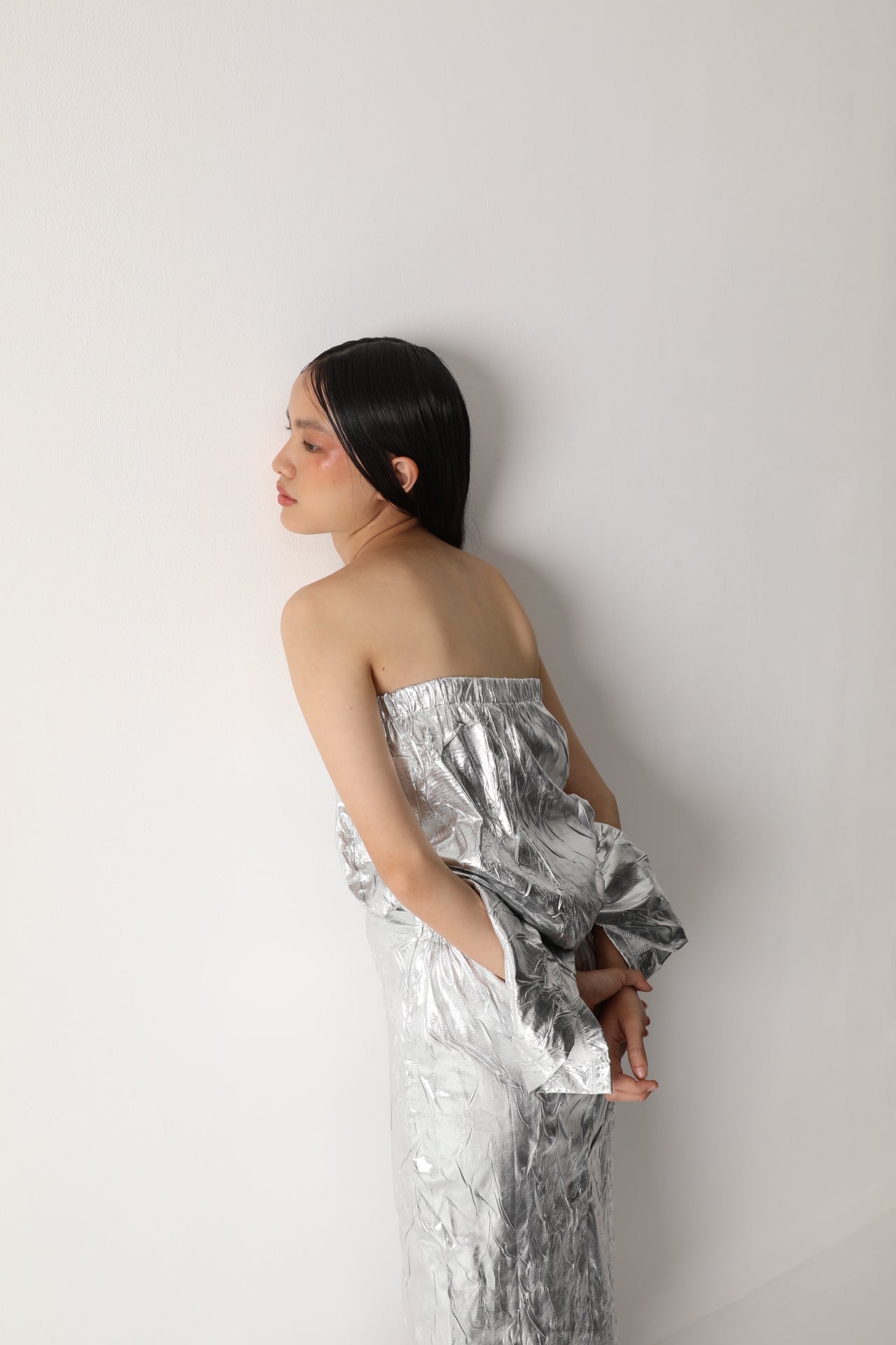 MESH SILVER SKIRT