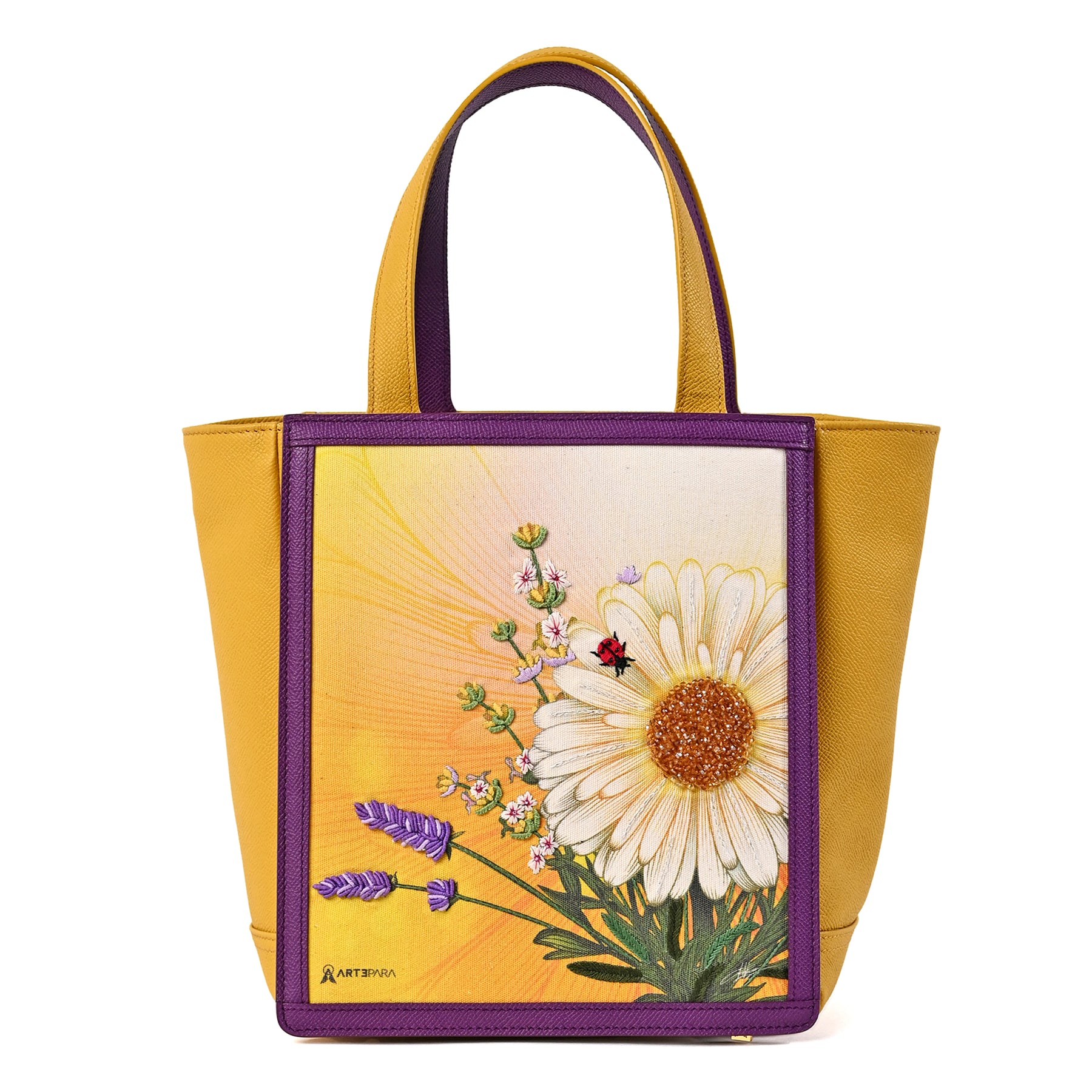 Artepara Spring Daisy Embroidered Mini Tote