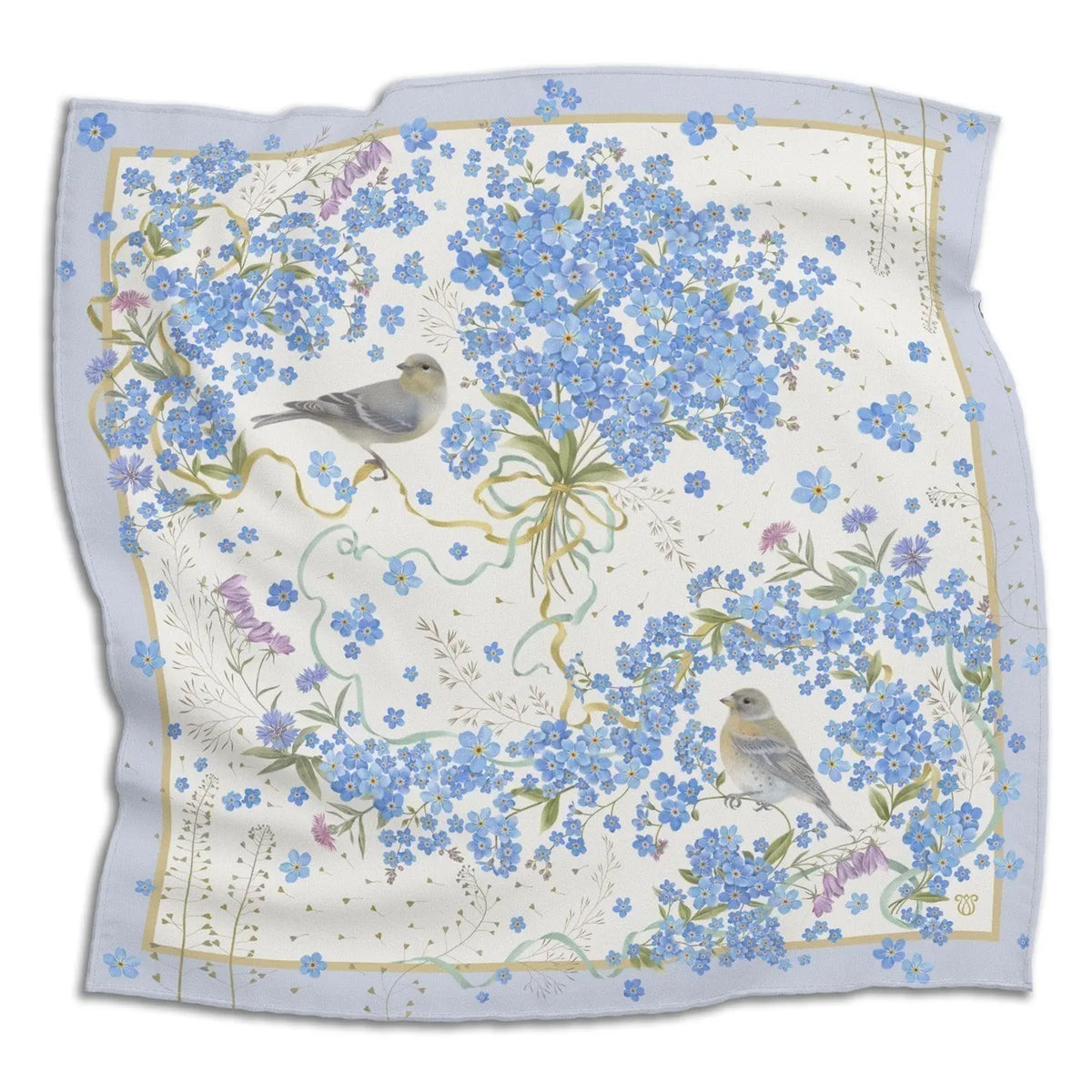 Forget Me Not Silk Scarf