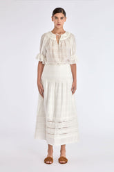 Luanda High-Waist Midi Skirt