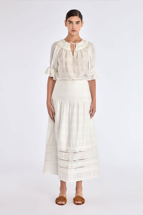 Luanda High-Waist Skirt | Off White