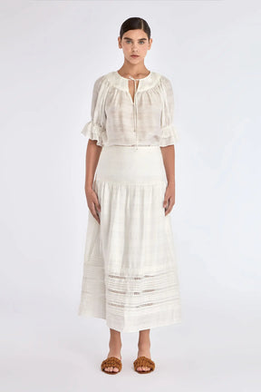 Luanda High-Waist Midi Skirt