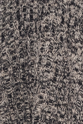 Amaris Alpaca Fringe Poncho | Black Melange