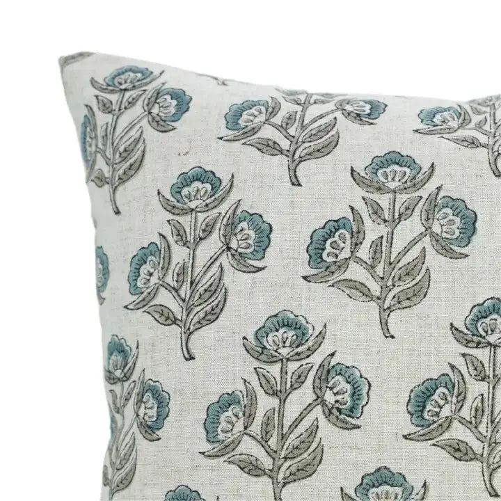 Classic Boho Hand-Made Block Viscose Linen Pillow Cover- Beal Patra