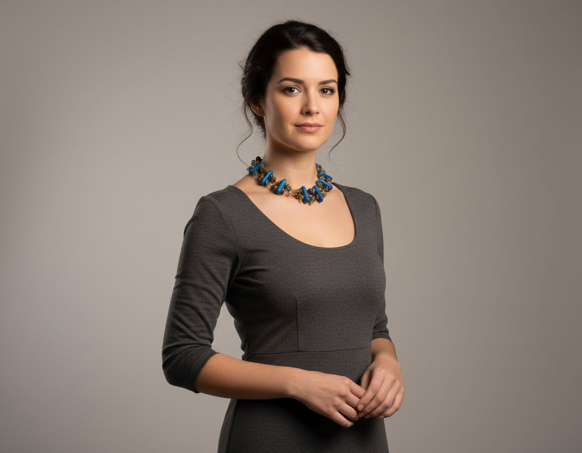Sicilia Ceramic & Semi-precious Choker
