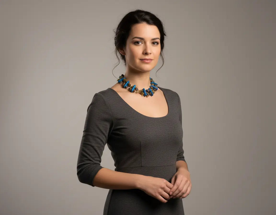 Sicilia Ceramic & Semi-precious Choker