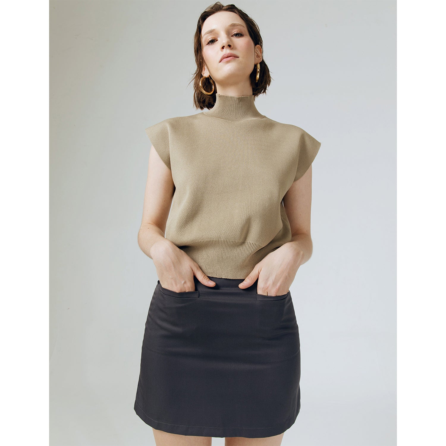 WILMA DOUBLE POCKET MINI SKIRT