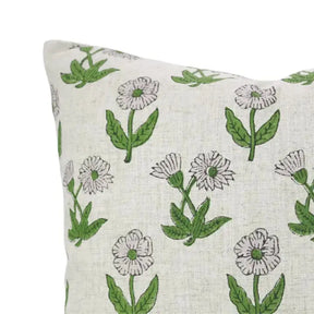 Handcarfted Hand Made Block Printed Viscose Linen Piillow Cover - Kirti