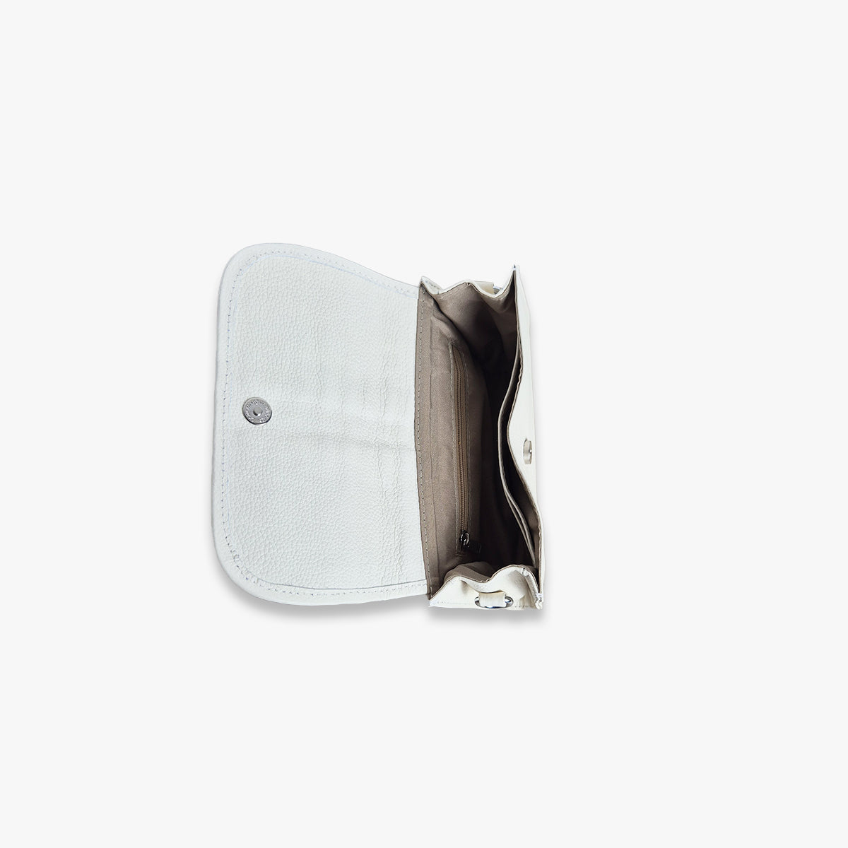 White leather Clutch Zen Bag