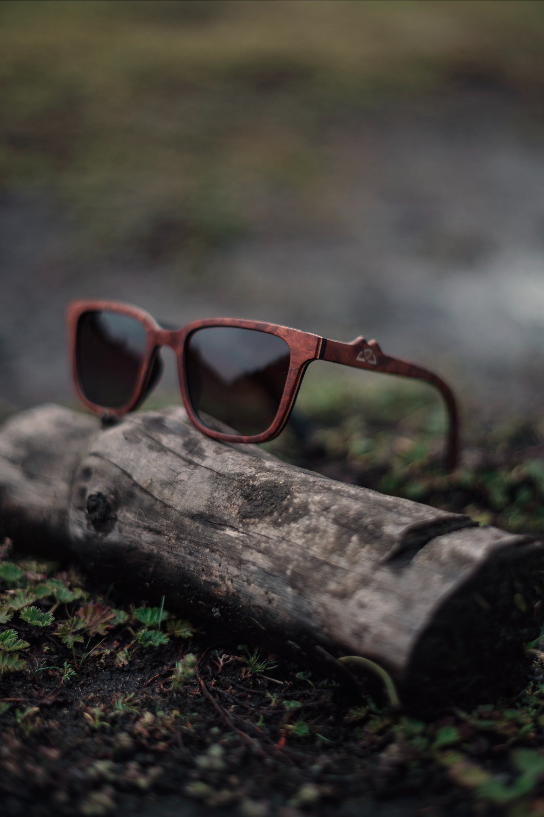 Rectangle Canelo Wood Sunglasses - INTI