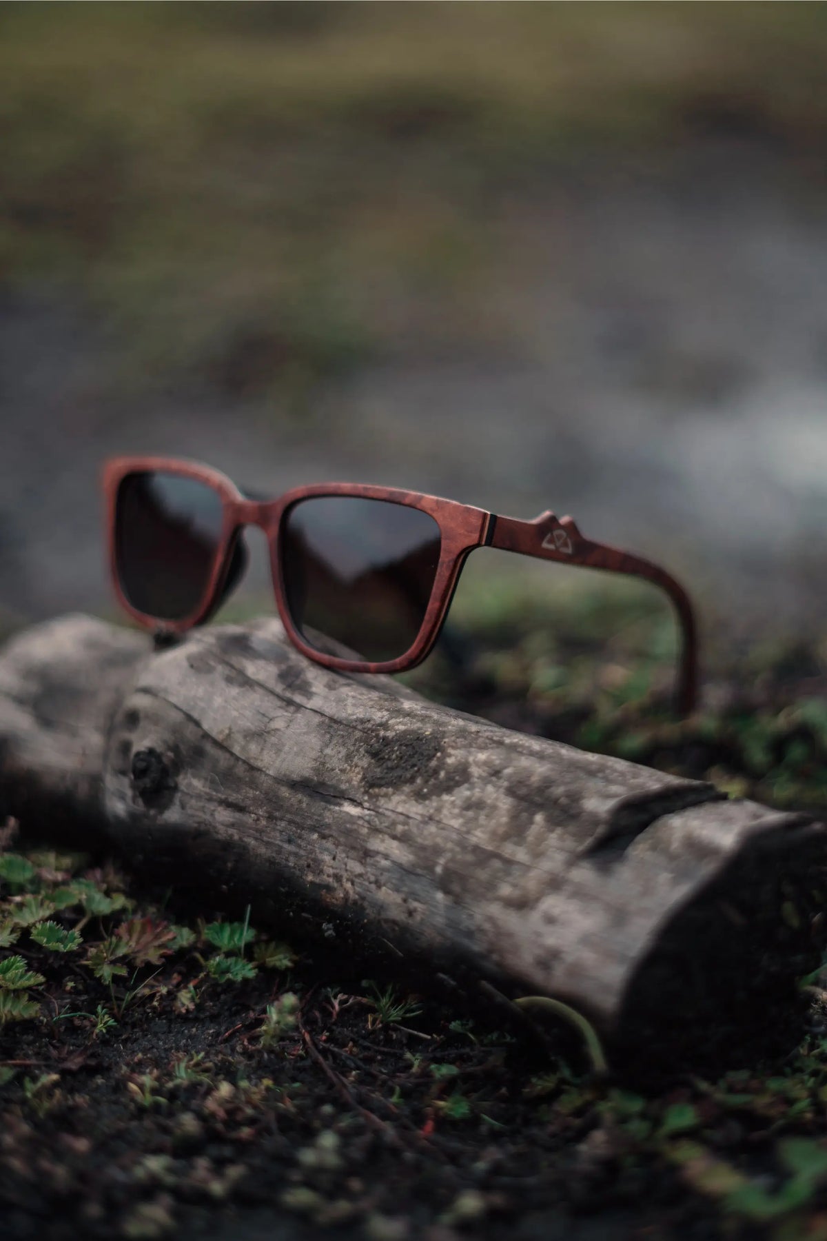 Rectangle Canelo Wood Sunglasses - INTI